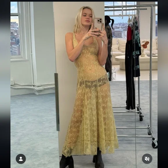 COLLINA STRADA OLIVE PAMELA DRESS Size S